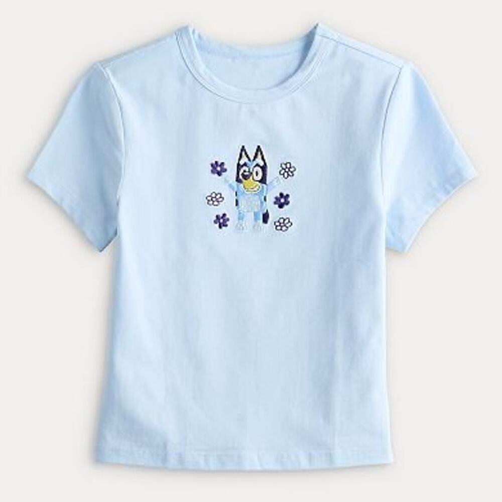 Bluey Hands Up In The Air Graphic Tee Big Girls Juniors Top